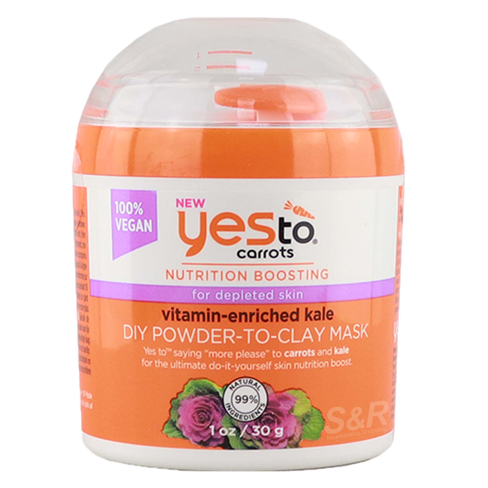 Yes To Carrots DIY Powder-to-Clay Mask Vitamin-Enriched Kale 30g